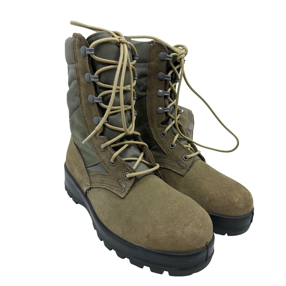 AFST Hot Weather Combat Boots Womens 6.0W Green Tan‎ New Tactical Vibram Sole